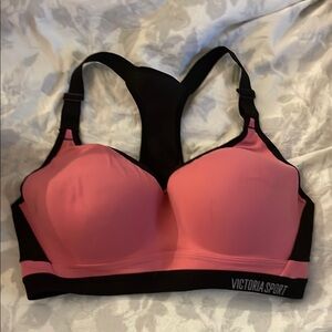 Pink and Black Sports Bra